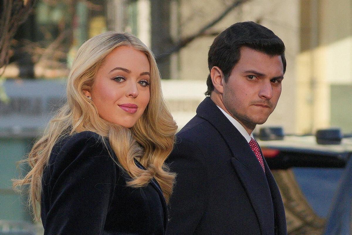 U.S. President-elect Donald Trump's daughter Tiffany Trump and her husband Michael Boulos arrive for a service at St. John's Church on Inauguration Day of Donald Trump's second presidential term in Washington, U.S. January 20, 2025. REUTERS/Jeenah Moon